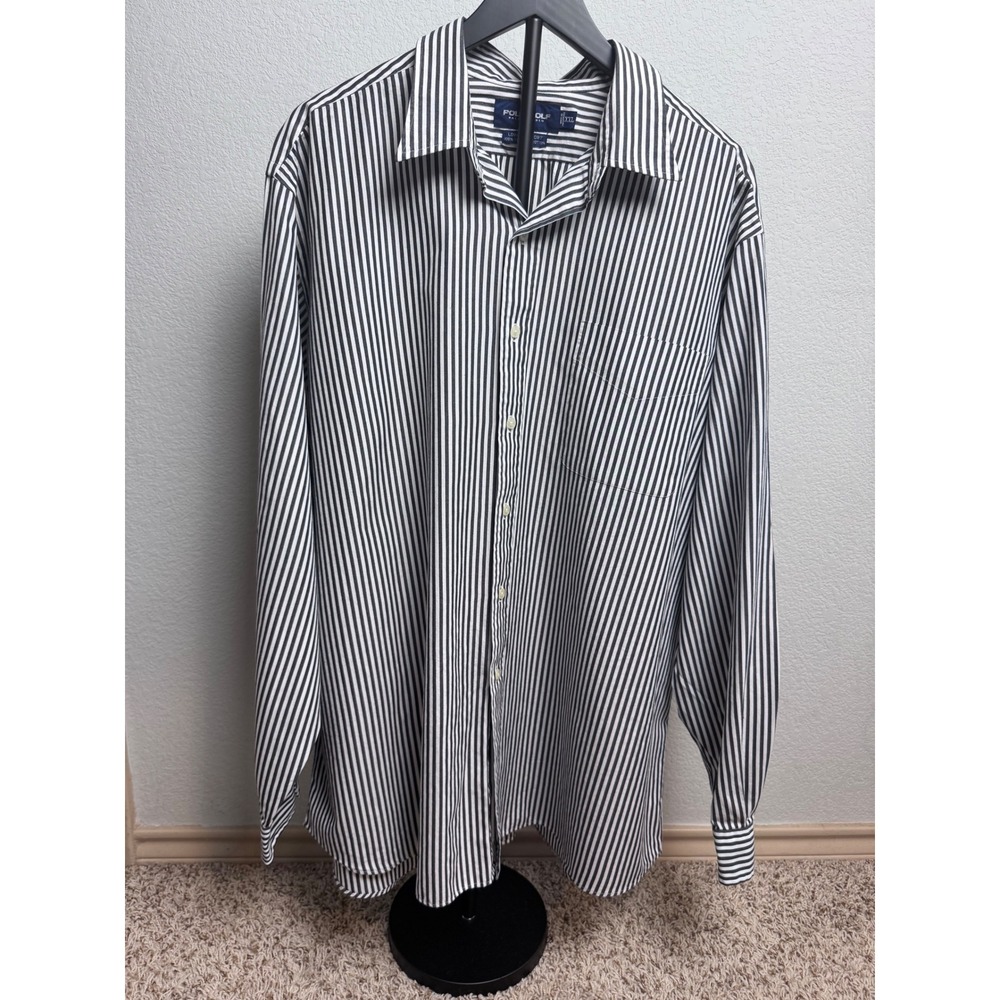 Polo Golf Ralph Lauren Mens XXL Lowell Sport Striped Cotton Button Down Shirt